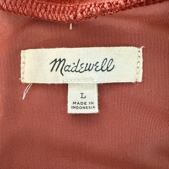 Madewell Women's Velvet Mock Neck Top Size L Stretchy Loose Fit Boho Whimsigoth - Picture 3 of 5